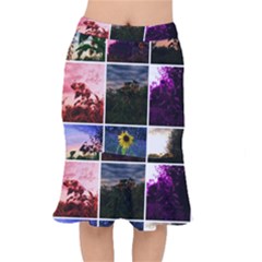 Sunflower Collage Mermaid Skirt by okhismakingart