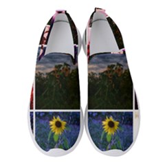 Sunflower Collage Women s Slip On Sneakers by okhismakingart