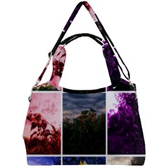 Sunflower Collage Double Compartment Shoulder Bag