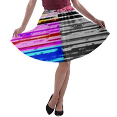 Double Static Wall Queen Annes Lace A-line Skater Skirt by okhismakingart