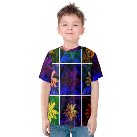 Sumac Collage Kids  Cotton Tee by okhismakingart