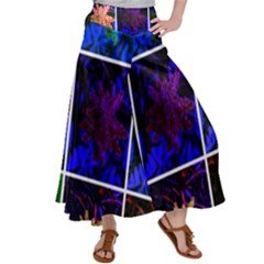 Sumac Collage Satin Palazzo Pants by okhismakingart