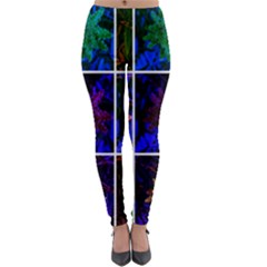 Sumac Collage Lightweight Velour Leggings by okhismakingart