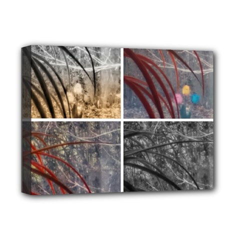 Winter Tulips Deluxe Canvas 16  X 12  (stretched)  by okhismakingart