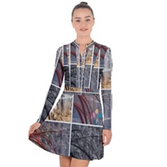 Winter Tulips Long Sleeve Panel Dress by okhismakingart