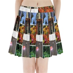 Floral Collage Pleated Mini Skirt by okhismakingart