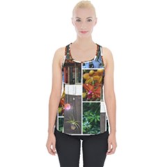 Floral Collage Piece Up Tank Top by okhismakingart