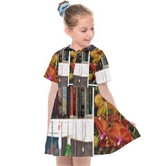 Floral Collage Kids  Sailor Dress by okhismakingart