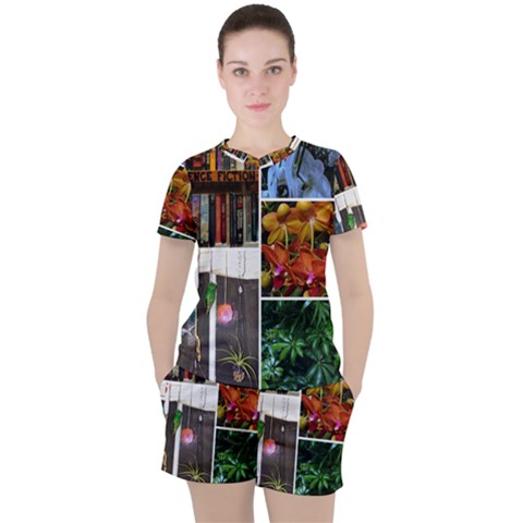 Floral Collage Women s Tee And Shorts Set by okhismakingart