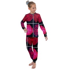 Geranium Collage Kids  Long Sleeve Set 