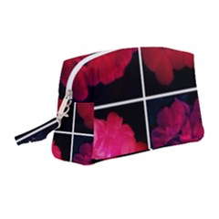 Geranium Collage Wristlet Pouch Bag (medium)