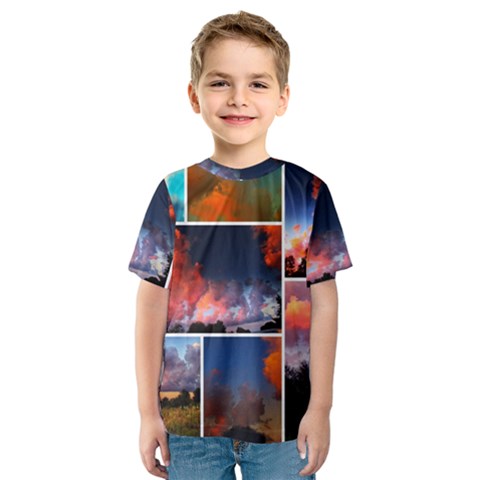 Sunset Collage Kids  Sport Mesh Tee by okhismakingart