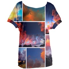 Sunset Collage Women s Oversized Tee by okhismakingart