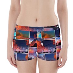 Sunset Collage Boyleg Bikini Wrap Bottoms by okhismakingart