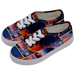 Sunset Collage Kids  Classic Low Top Sneakers by okhismakingart