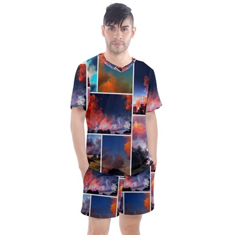 Sunset Collage Men s Mesh Tee And Shorts Set by okhismakingart