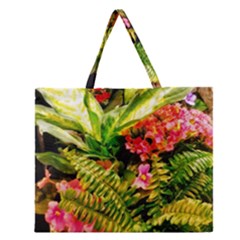 Fern Jungle Zipper Large Tote Bag by okhismakingart