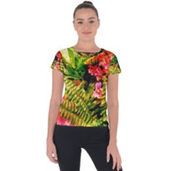 Fern Jungle Short Sleeve Sports Top  by okhismakingart