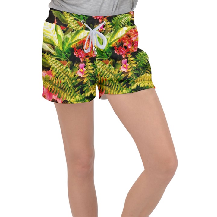 Fern Jungle Women s Velour Lounge Shorts