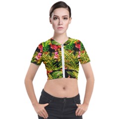 Fern Jungle Short Sleeve Cropped Jacket