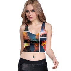 Sunset Collage Ii Racer Back Crop Top by okhismakingart