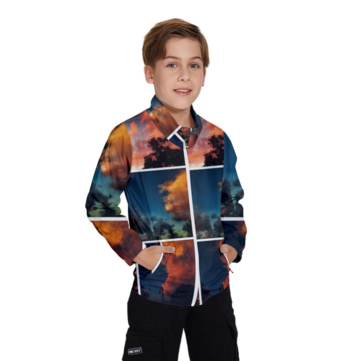 Sunset Collage II Kids  Windbreaker