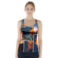 Sunset Collage Ii Racer Back Sports Top by okhismakingart