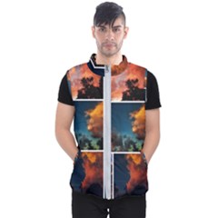 Sunset Collage Ii Men s Puffer Vest by okhismakingart