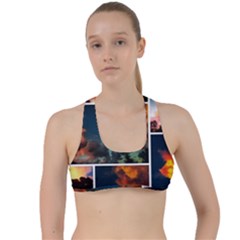 Sunset Collage Ii Criss Cross Racerback Sports Bra by okhismakingart