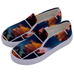 Sunset Collage Ii Kids  Canvas Slip Ons by okhismakingart