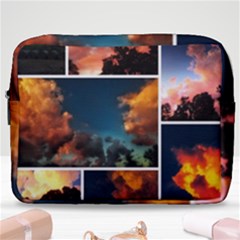 Sunset Collage Ii Make Up Pouch (large) by okhismakingart