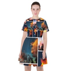 Sunset Collage Ii Sailor Dress by okhismakingart