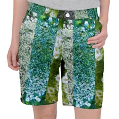 Queen Annes Lace Vertical Slice Collage Pocket Shorts by okhismakingart