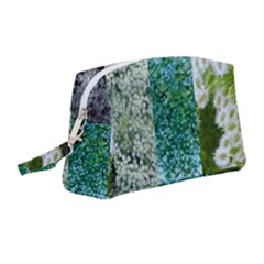 Queen Annes Lace Vertical Slice Collage Wristlet Pouch Bag (medium)