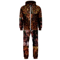 Queen Annes Lace Horizontal Slice Collage Hooded Jumpsuit (men)  by okhismakingart