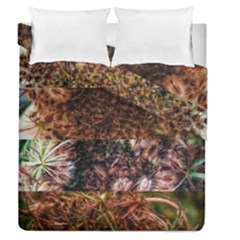 Queen Annes Lace Horizontal Slice Collage Duvet Cover Double Side (queen Size) by okhismakingart