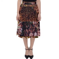 Queen Annes Lace Horizontal Slice Collage Classic Midi Skirt by okhismakingart