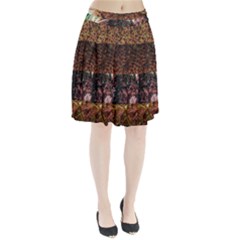 Queen Annes Lace Horizontal Slice Collage Pleated Skirt by okhismakingart