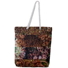 Queen Annes Lace Horizontal Slice Collage Full Print Rope Handle Tote (large) by okhismakingart