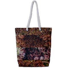 Queen Annes Lace Horizontal Slice Collage Full Print Rope Handle Tote (small) by okhismakingart