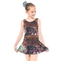 Queen Annes Lace Horizontal Slice Collage Kids  Skater Dress Swimsuit View1