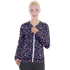 Dusk Rose Casual Zip Up Jacket by WensdaiAmbrose