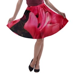 Pink A-line Skater Skirt by okhismakingart