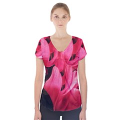 Pink Short Sleeve Front Detail Top by okhismakingart