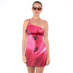 Pink One Soulder Bodycon Dress by okhismakingart