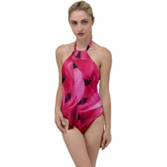 Pink Go With The Flow One Piece Swimsuit by okhismakingart