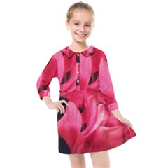 Pink Kids  Quarter Sleeve Shirt Dress by okhismakingart