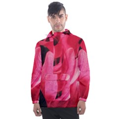 Pink Men s Front Pocket Pullover Windbreaker