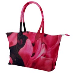 Pink Canvas Shoulder Bag by okhismakingart