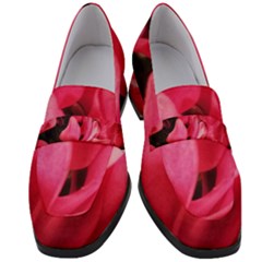 Pink Women s Chunky Heel Loafers by okhismakingart